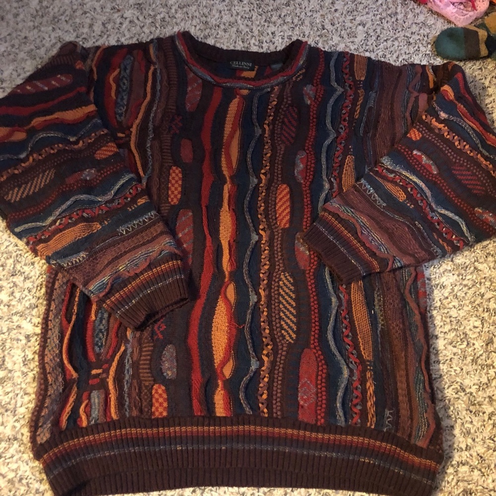 Cellinni vintage 90s Abstract Sweater
